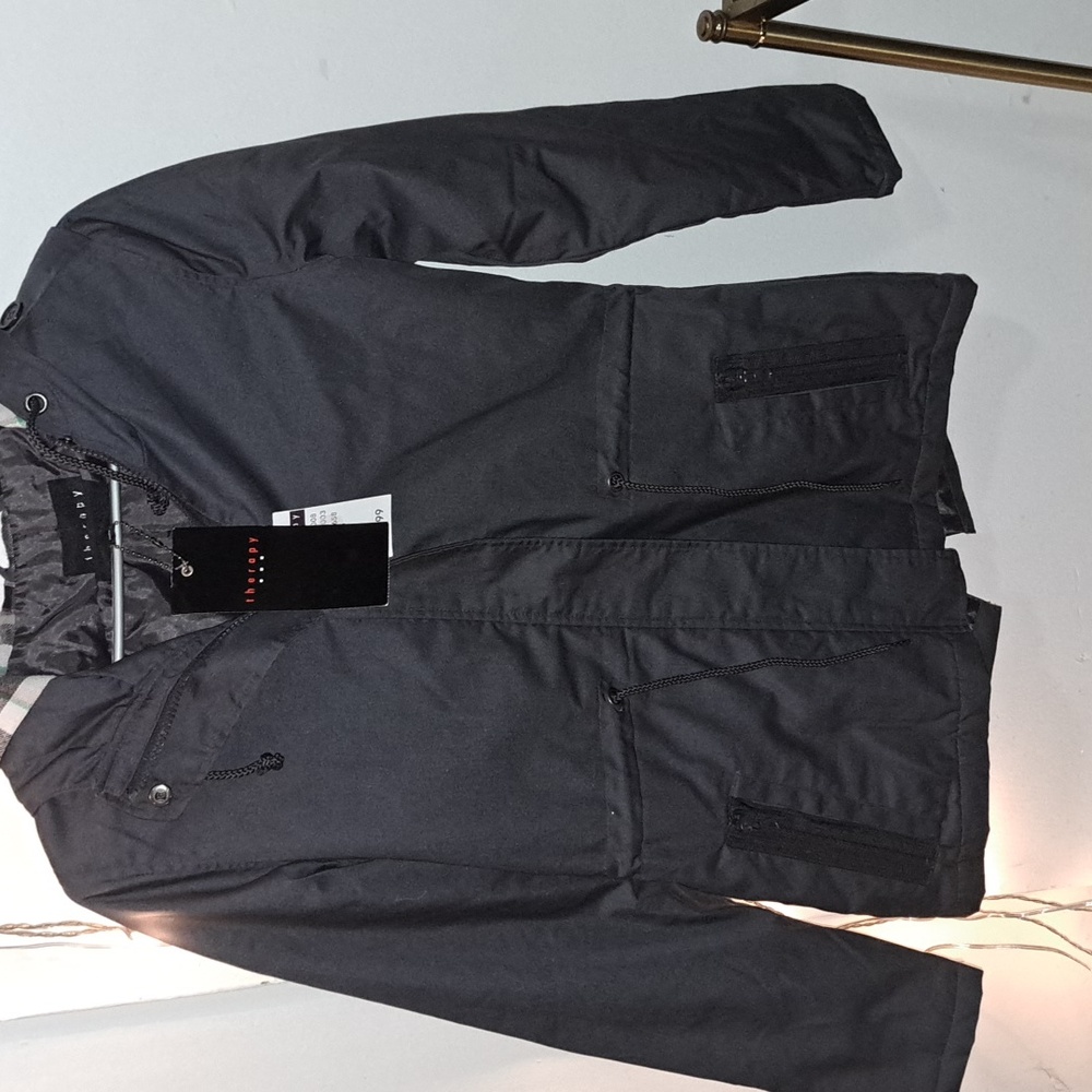 NWT Grey Therapy Jacket With Flannel Hood
